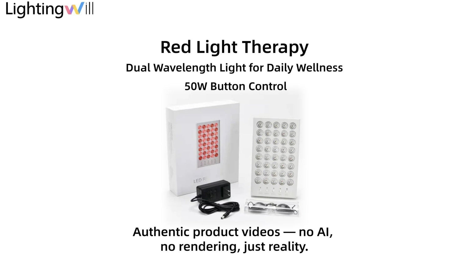 50W Desktop Infrared Therapy Lamp Demo | 660nm Red Light & 850nm IR | LightingWill