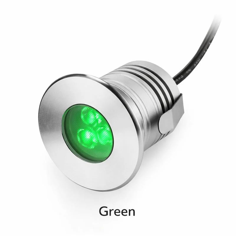 3W 3-LED Underwater Pool Lights – DC 12V / 24V Low Voltage | 3W | Stainless Steel & Aluminum Submersible Lights | IP68 Waterproof | Red / Green / Blue / 3000K / 4000K / 6000K for Pool, Fountain & Pond Lighting | 8 / 10-Pack