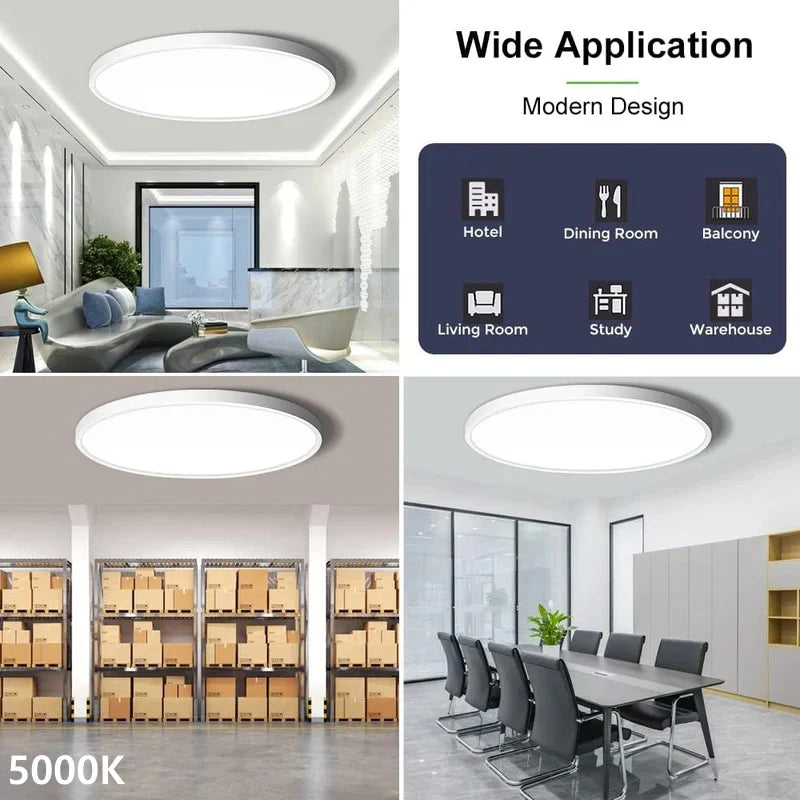 15.7 Inch Round 32W White LED Ceiling Light, 3000K / 4500K / 5000K / 6500K Flush Mount Ceiling Light Local Stock (US/UK/DE)