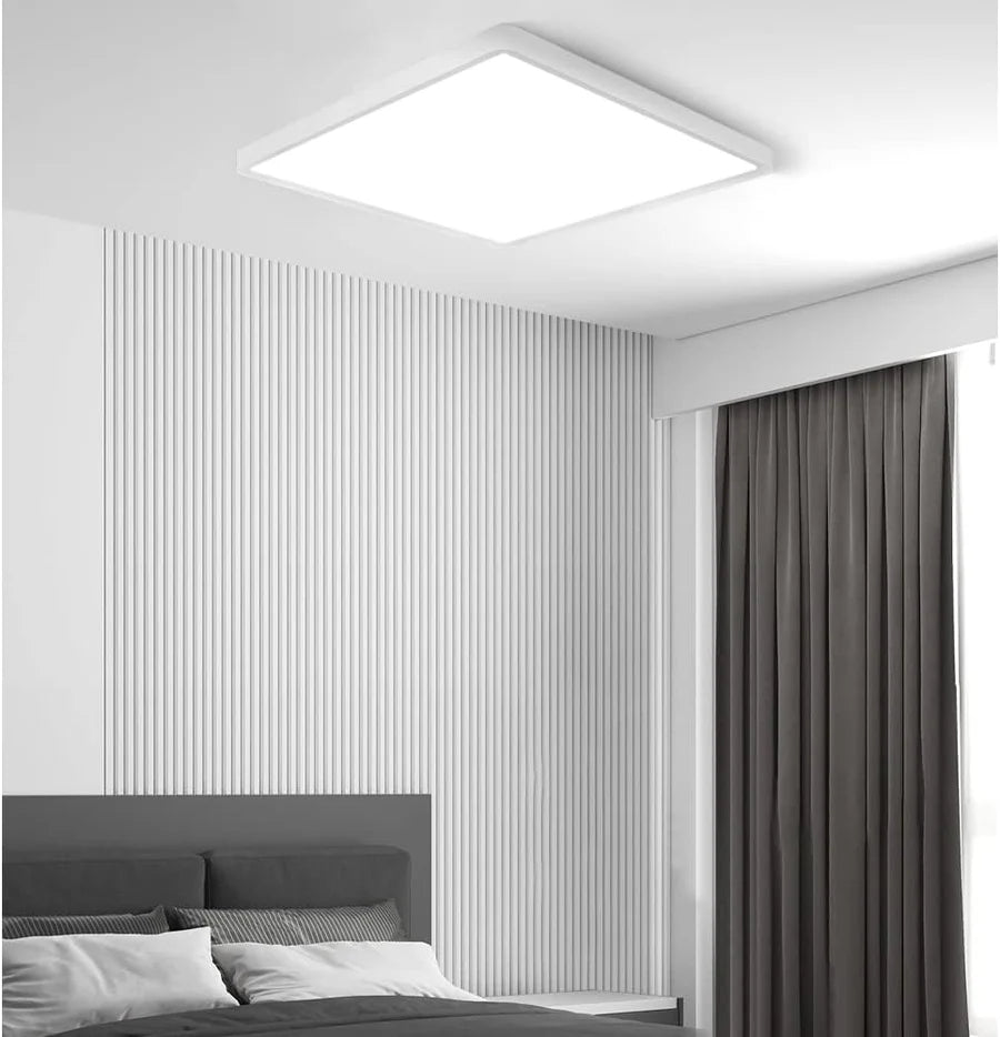 12 Inch 24W White Square Ceiling Light – AC 220–240V | 3000K / 5000K | Flush Mount Ceiling Light for Modern Home Lighting | 1-Pack – Local Stock (UK)