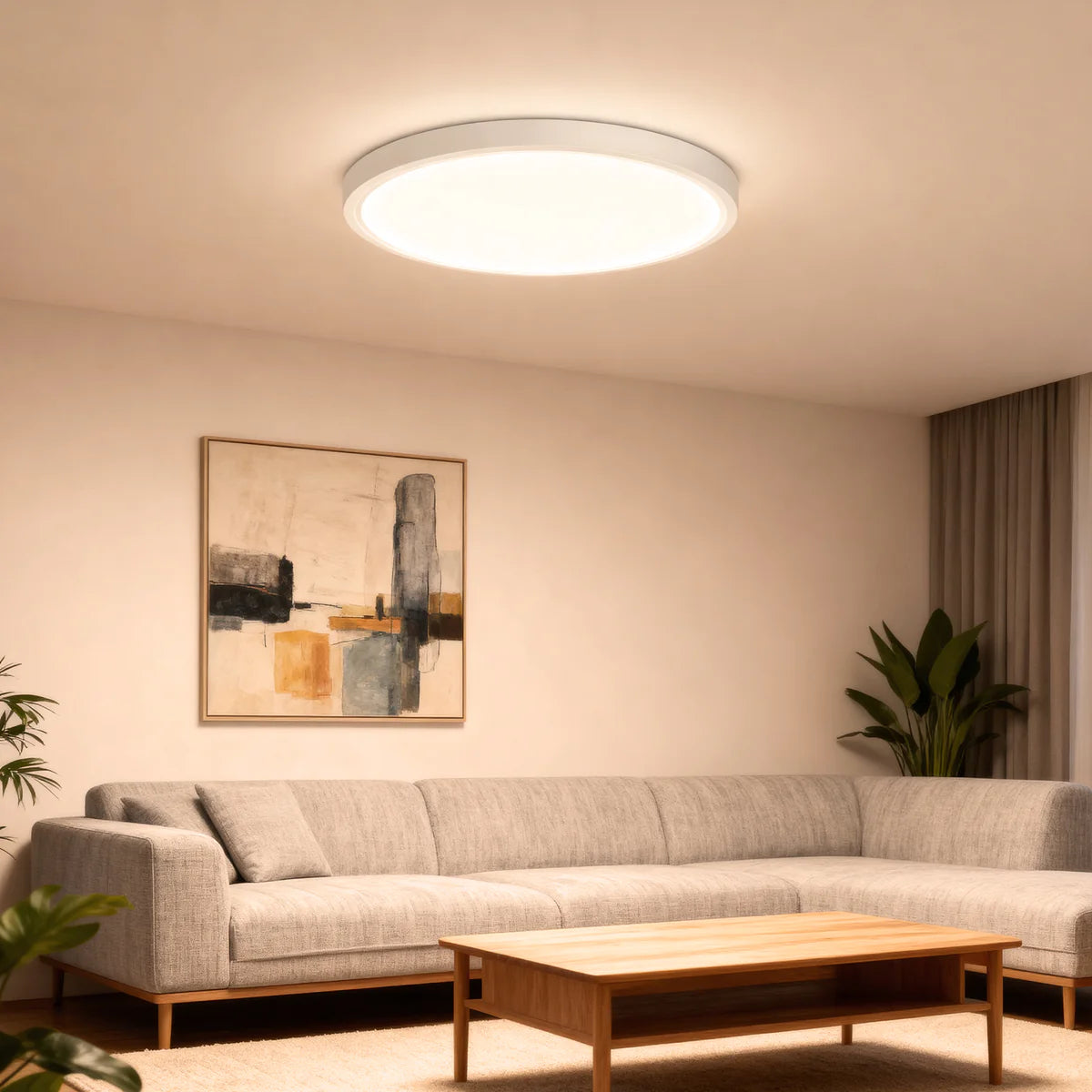 15.7 Inch Round 32W White LED Ceiling Light, 3000K / 4500K / 5000K / 6500K Flush Mount Ceiling Light Local Stock (US/UK/DE)