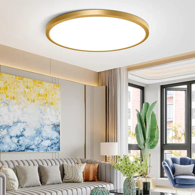 12 Inch 24W White / Gold Round Ceiling Light – AC 110–130V | 3000K / 4500K / 5000K / 6500K | Flush Mount Ceiling Light for Modern Home Lighting | 1-Pack – Local Stock (US)