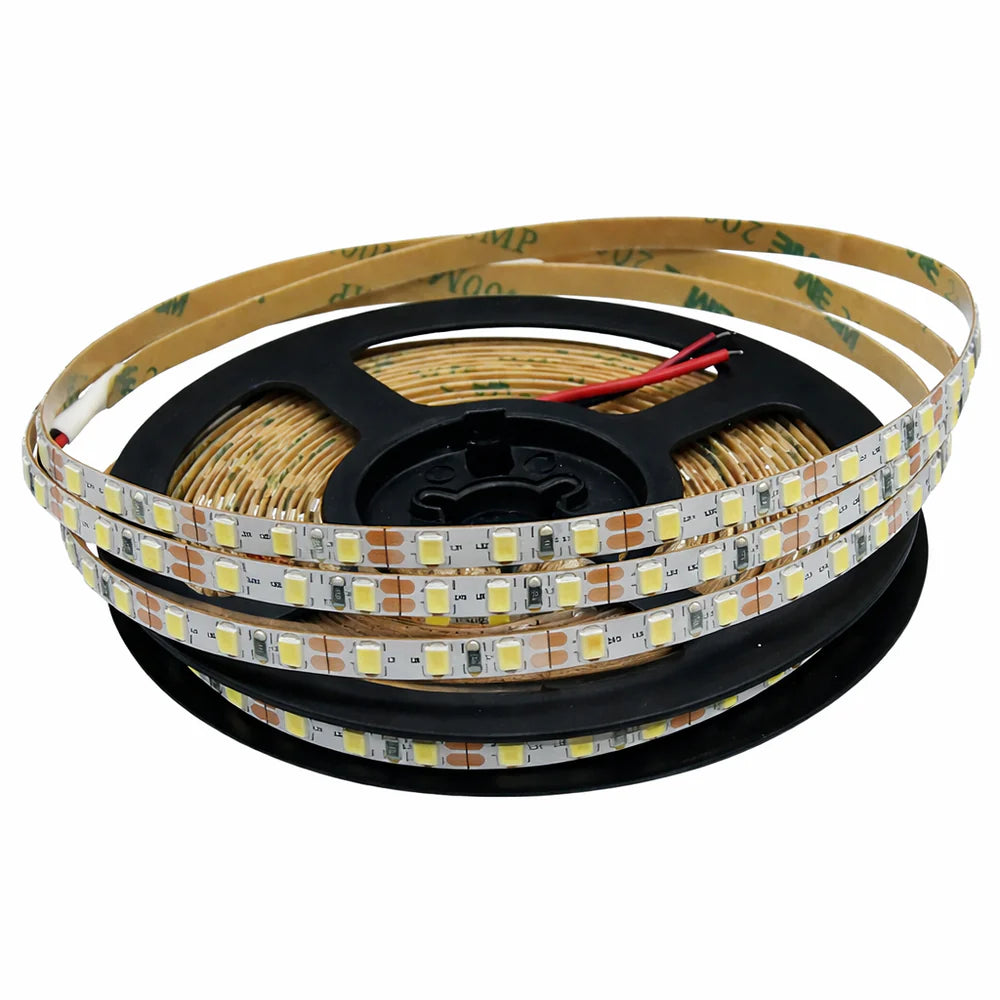 DC12V SMD2835 Single Color LED Strip Light | 5M | 60LEDs / 120 LEDs/m | 5mm PCB | High Brightness Low Voltage LED Tape | Warm White / Natural White / Cool White / Blue / Red | for Mirror, Kitchen Cabinet, Bedroom