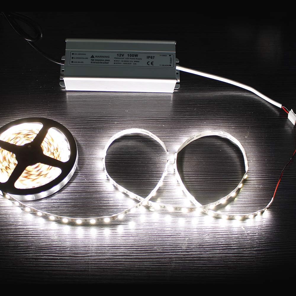 30W 12V/24V Waterproof LED Power Supply, 90-265V Input, Single Output, Aluminum Housing, Outdoor LED Lighting Driver, CE/RoHS/FCC Certified, US/UK/EU Plug