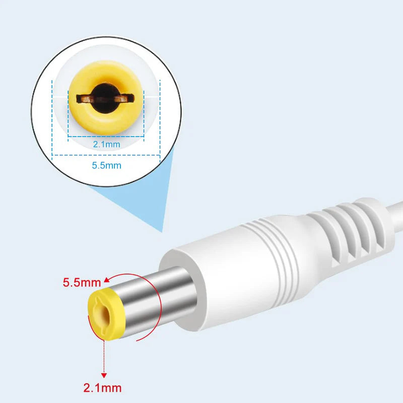 Power Supply Adapter DC 12V 12W–36W, AC 100–240V Wall Plug Transformer with US Plug, White Case LED Driver for LED Strip Lights, CCTV, Electronics
