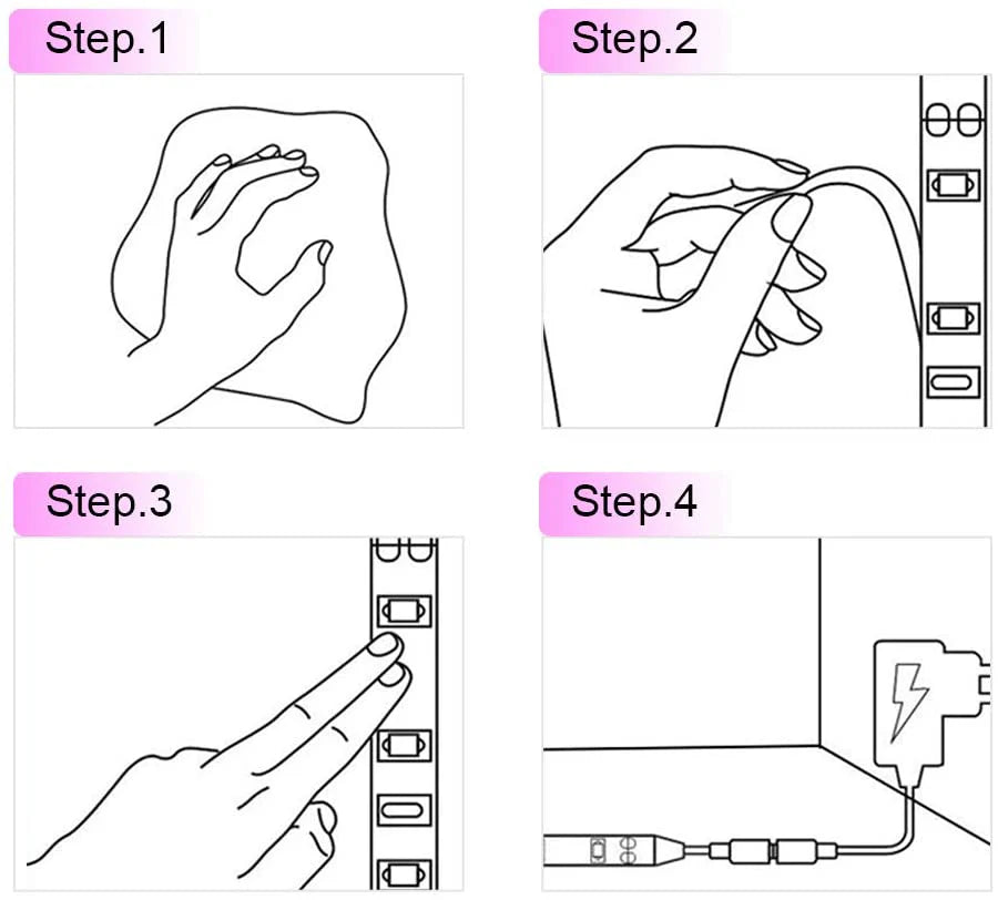 LightingWill 365–370nm SMD2835 UV LED Strip Light – 60/120/240 LEDs/m, 5M (16.4FT), DC12V, Non-Waterproof/IP67