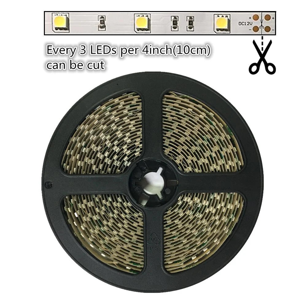 810nm SMD5050 DC12V Infrared LED Strip Light – High Power Near IR for Therapy, 30/60/120 LEDs/m, 5 Meters, IP00/IP65