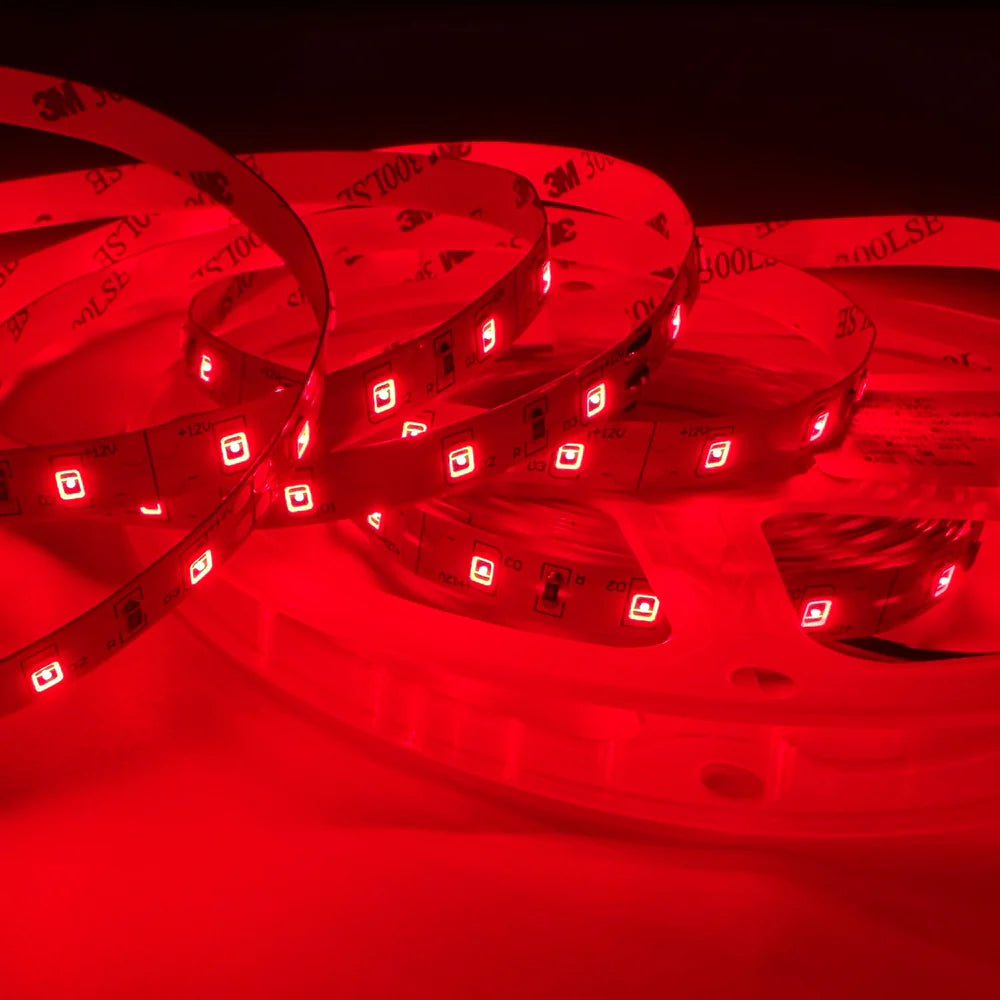 660–670nm IP65 Waterproof DC12V-IR LED Strips-SMD2835/SMD5050-30/60/120/240 LEDs/m-5/50 Meters-Red Light Beauty, Body Care, Wellness Light, Skin Care