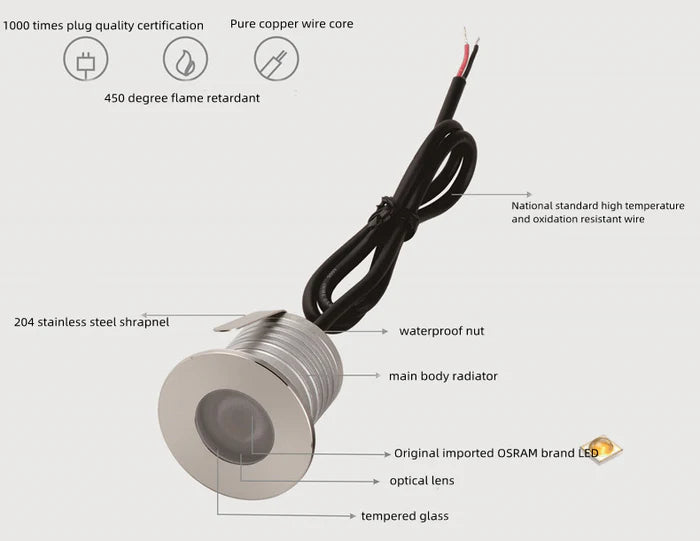 3W Single LED Underwater Lights – DC 12V / 24V Low Voltage | 3W | 304 Stainless Steel Round Submersible Lights | IP68 Waterproof | Warm White / Neutral White / Cool White for Pool, Fountain & Garden Landscape Lighting | 8 / 10-Pack