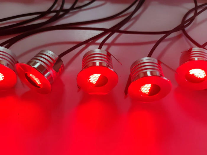 8/10-Pack Ultra-thin Honeycomb Anti-Glare Low Voltage LED Step Lights – 3000K / 4000K / 6000K | 3W | DC12–24V | IP67 Waterproof Stainless Steel Honeycomb Step & Path Lights