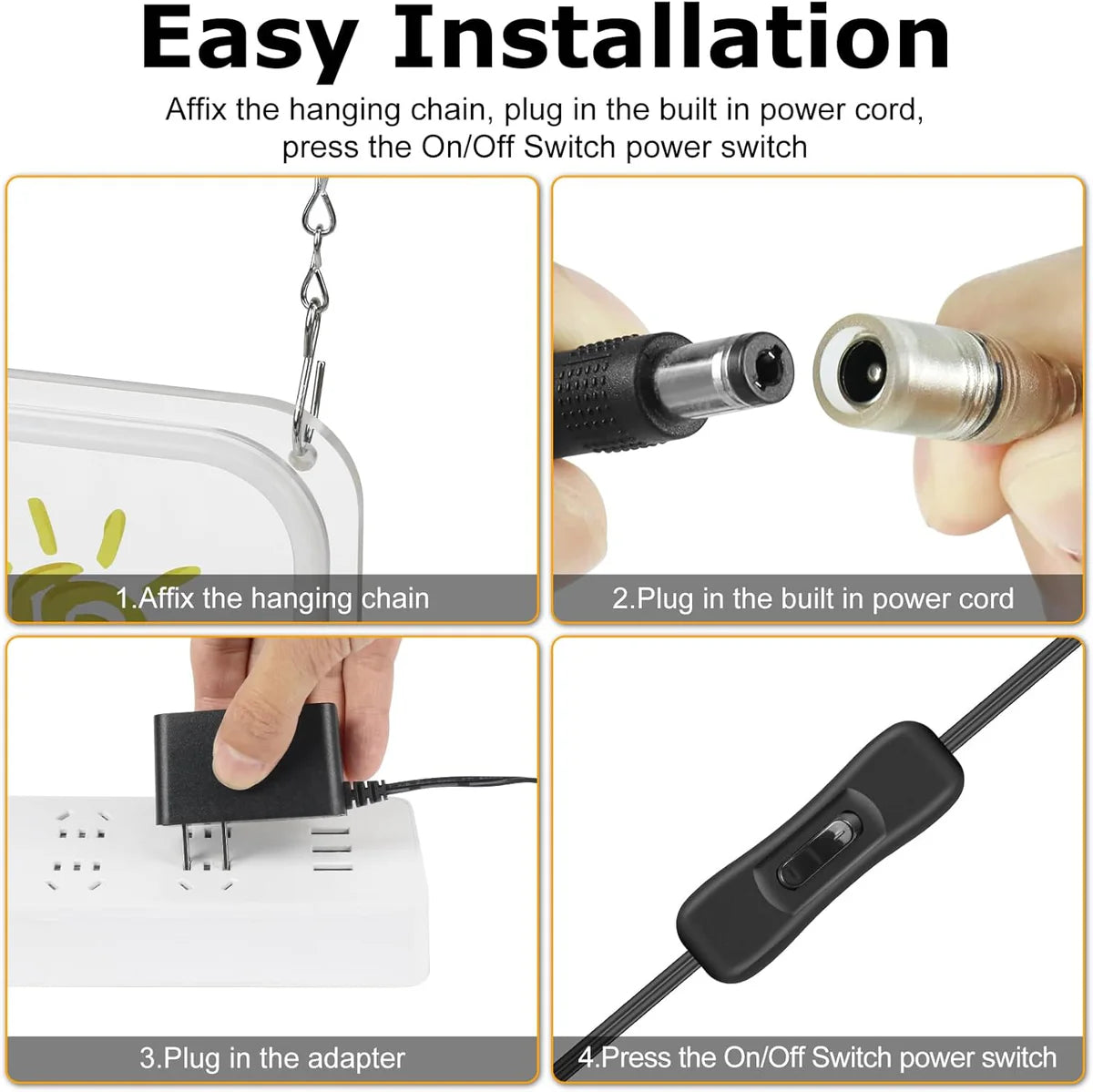 We Are Open Vertical Neon Sign – 17×9 / 23×12 inch | Warm White & White Glow | Window Hanging | Plug & Play for Storefronts