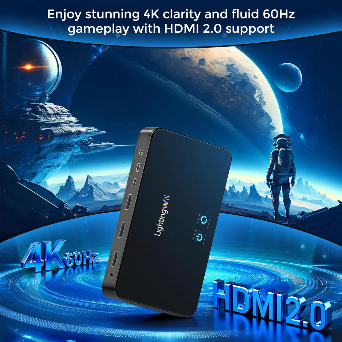 LightingWill CST3 HDMI 2.0 TV Sync Backlight Kit – Smart RGBIC LED Strip Syncs with Screen, 4K@60Hz, 72 LEDs/m, for Movies & Gaming, Compatible with PS5 / Xbox / PC (9.8 ft / 12.5 ft / 16.4 ft)