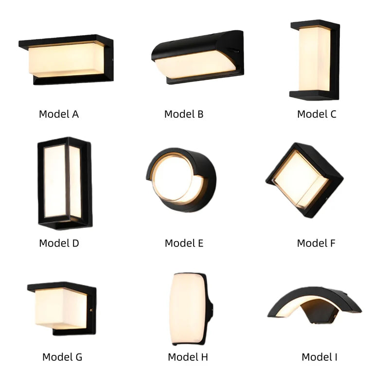 LightingWill LED Wall Light 18W Outdoor Waterproof Wall Sconce 3000K 4000K 6000K Black Diamond Angle Up Down Wall Light IP65 Aluminum Porch Garden Balcony Indoor 2 Pack