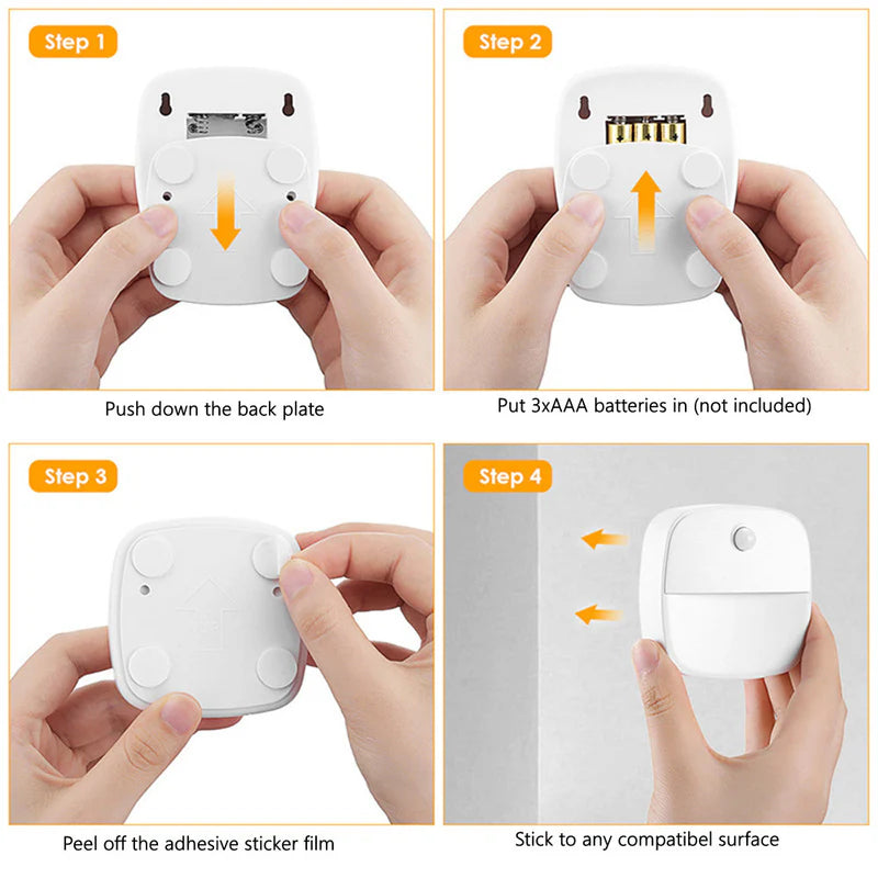 LightingWill LED Motion Sensor Light Battery Operated Dual White 3000K 6500K Switchable Cordless Stick On Night Light for Closet Kitchen Bathroom Hallway Cabinet 2 3 4 5 6 Pack