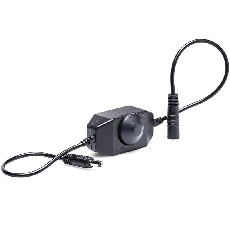 LightingWill LED Strip Dimmer DC12V 24V 6A Rotary Switch LED Controller Black White for Single Color LED Strips