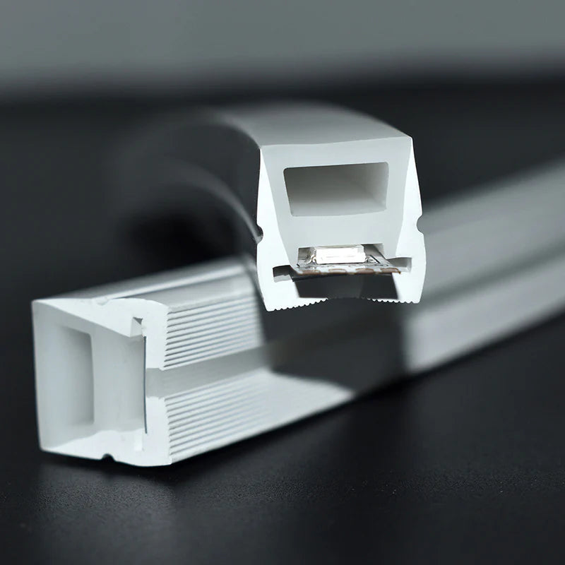 S1616 Side Edge Lighting Neon Light Housing – 16x16mm | Silicone LED Channel System | 12mm PCB Width | IP67 Waterproof |16.4FT/5M*1/16.4FT/5M*5