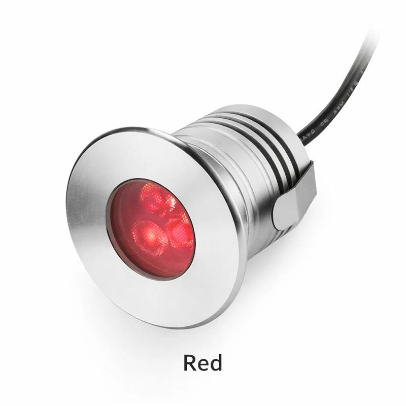 3W 3-LED Underwater Pool Lights – DC 12V / 24V Low Voltage | 3W | Stainless Steel & Aluminum Submersible Lights | IP68 Waterproof | Red / Green / Blue / 3000K / 4000K / 6000K for Pool, Fountain & Pond Lighting | 8 / 10-Pack