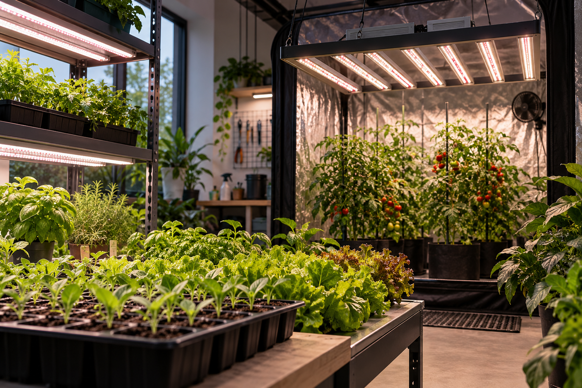 How to Choose an LED Grow Light for Seedlings, Houseplants & Indoor Growing
