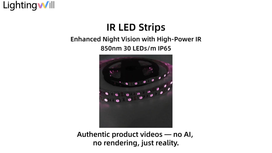 LightingWill 850nm Infrared LED Strip Demo | 30 LEDs/m IP65 5M