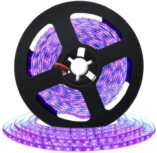 395–405nm UV LED Strip Light | SMD2835 / SMD5050 | 30/60/120/240 LEDs/m | DC12V | Non-Waterproof | Not Include Power Supply | For Blacklight, Party & Mood Lighting