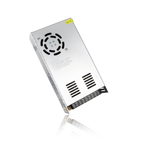 DC 12V LED Switching Power Supply 350W–600W, AC 110/220V Input, High Power LED Driver Transformer, Cooling Fan Metal Case, CE/FCC/RoHS Certified