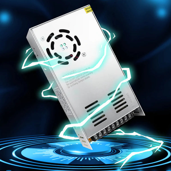 DC 12V LED Switching Power Supply 350W–600W, AC 110/220V Input, High Power LED Driver Transformer, Cooling Fan Metal Case, CE/FCC/RoHS Certified