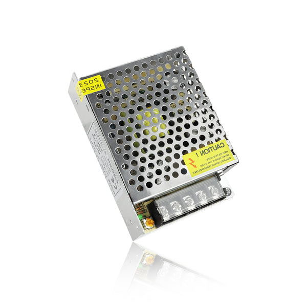 DC 12V LED Switching Power Supply 60W–240W, AC 110/220V Input, Constant Voltage LED Driver Transformer, Durable Metal Housing with Screw Terminals, CE/FCC/RoHS Certified