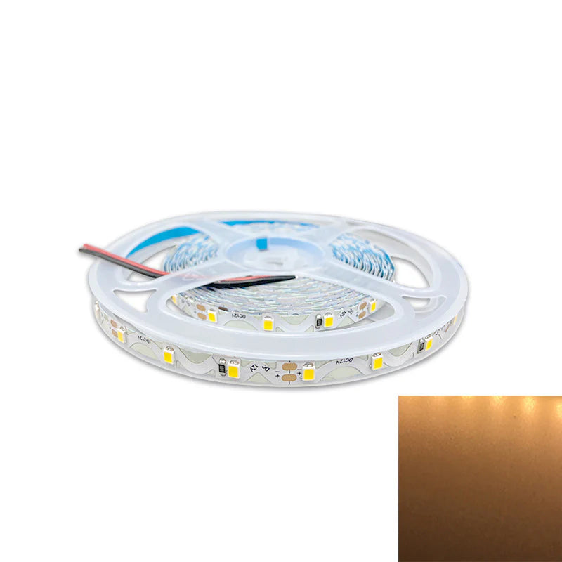 DC12V SMD2835 S-Shape LED Strip Light | 5M | 60 LEDs/m | 6mm PCB | High Brightness Low Voltage LED Tape | Non-Waterproof | Warm White / Natural White / Cool White / Red / Blue / Golden Yellow / Green / Pink | for Mirror, Kitchen Cabinet, Bedroom