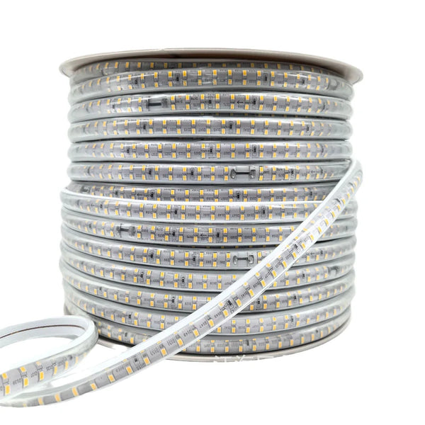 LightingWill 8x18mm SMD2835 180LEDs/m 9W/m High Voltage LED Neon Strip Light, IP68 Waterproof Flexible Neon Rope Light AC110V/220V with Plug, Multi Color Options for Indoor and Outdoor Decoration, 10/50M
