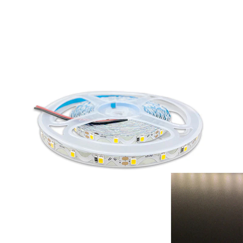 DC12V SMD2835 S-Shape LED Strip Light | 5M | 60 LEDs/m | 6mm PCB | High Brightness Low Voltage LED Tape | Non-Waterproof | Warm White / Natural White / Cool White / Red / Blue / Golden Yellow / Green / Pink | for Mirror, Kitchen Cabinet, Bedroom