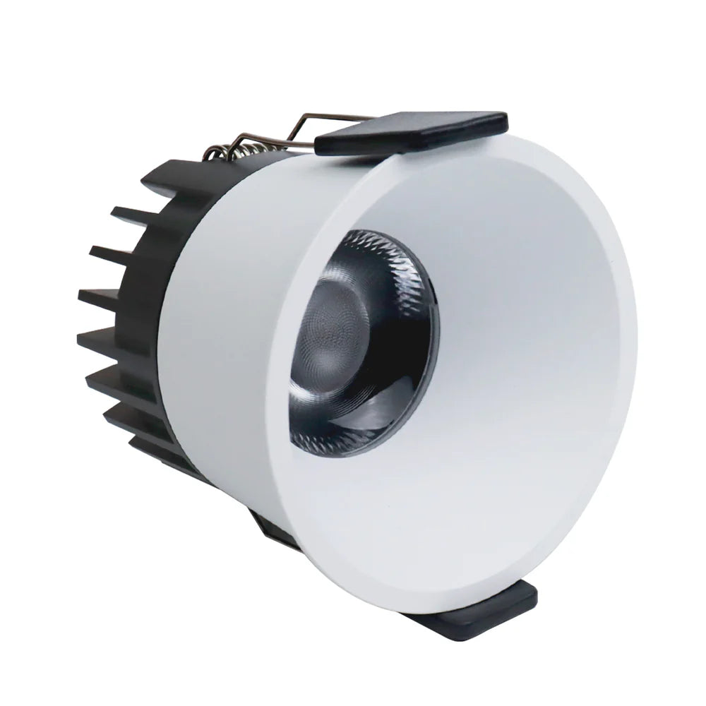 CDG-EU Angled Reflector 12W (3″) Deep Anti-Glare Full Spectrum LED Downlight | 200–240V | 4/12 Pack | 3000K / 4000K / 5000K | 24° Beam | White Housing | CRI>95 | Architectural Recessed Lighting
