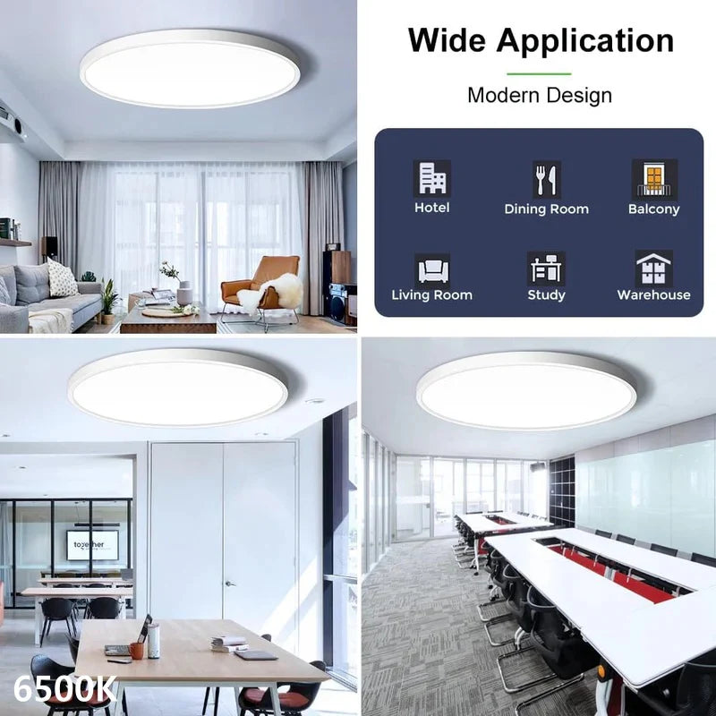 15.7 Inch Round 32W White LED Ceiling Light, 3000K / 4500K / 5000K / 6500K Flush Mount Ceiling Light Local Stock (US/UK/DE)