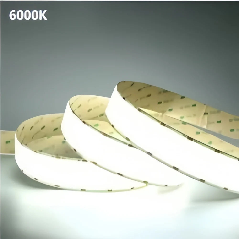 Five Row COB LED Strip Light 24V 1600LEDs/M, 30mm Flexible Dot-Free LED Tape, CRI90+ Non-Waterproof, 3000K / 4000K / 6500K for Cabinet Kitchen Lighting, 5M/10M Pack