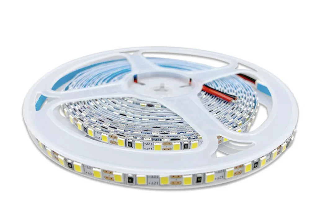 DC12V SMD2835 Single Color LED Strip Light | 5M | 150 LEDs/m | 5mm PCB | High Brightness Low Voltage LED Tape | Warm White / Natural White / Cool White / Blue / Red | for Mirror, Kitchen Cabinet, Bedroom
