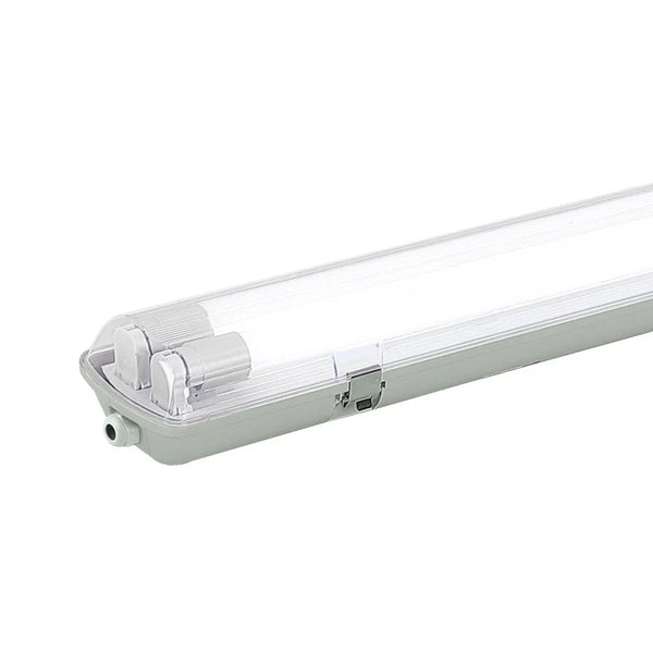 TP Series 2ft LED Tri-Proof Light, 2-Tube Included Waterproof Dustproof LED Fixture Stripe Clear Cover 3000K/4000K/5000K AC 90–240V Non-Dimmable 4-Pack