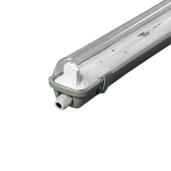 TP Series 2ft LED Tri-Proof Light, 1-Tube Included Waterproof Dustproof LED Fixture Stripe Clear Cover 3000K/4000K/5000K AC 90–240V Non-Dimmable 4-Pack