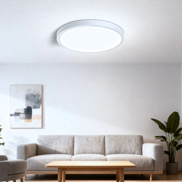9 Inch 18W White / Gold Round Slim LED Ceiling Lights – AC 110–130V | 3000K / 4500K / 5000K / 6500K | Flush Mount Ceiling Light for Modern Home Lighting | 1-Pack – Local Stock (US)