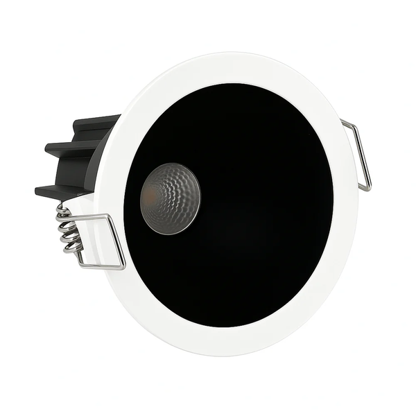 CDG-US Black Reflector 5W (2.2″) Deep Anti-Glare Full Spectrum LED Downlight | 90–140V | 4/12 Pack | 5CCT Adjustable | 24° Beam | White Housing | CRI>97 | Architectural Recessed Lighting