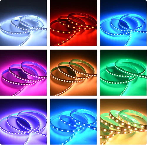 LightingWill 6MM Wide SMD5050 RGB LED Strip Light - DC12V | 60 LEDs/M | 6mm PCB | Non-Waterproof | 5/50M | for Mirror, Kitchen Cabinet, Bedroom