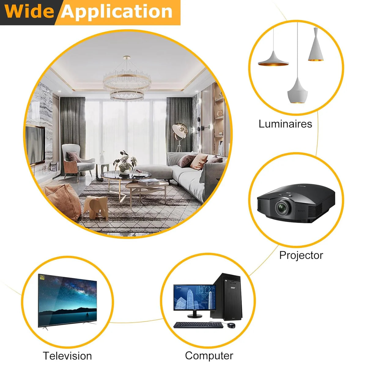 14 AWG 2/3/4/5 Conductor Black/White PVC Insulated Copper Cable – Multi-Core Flexible Wire for LED Installation – 10m (33ft)