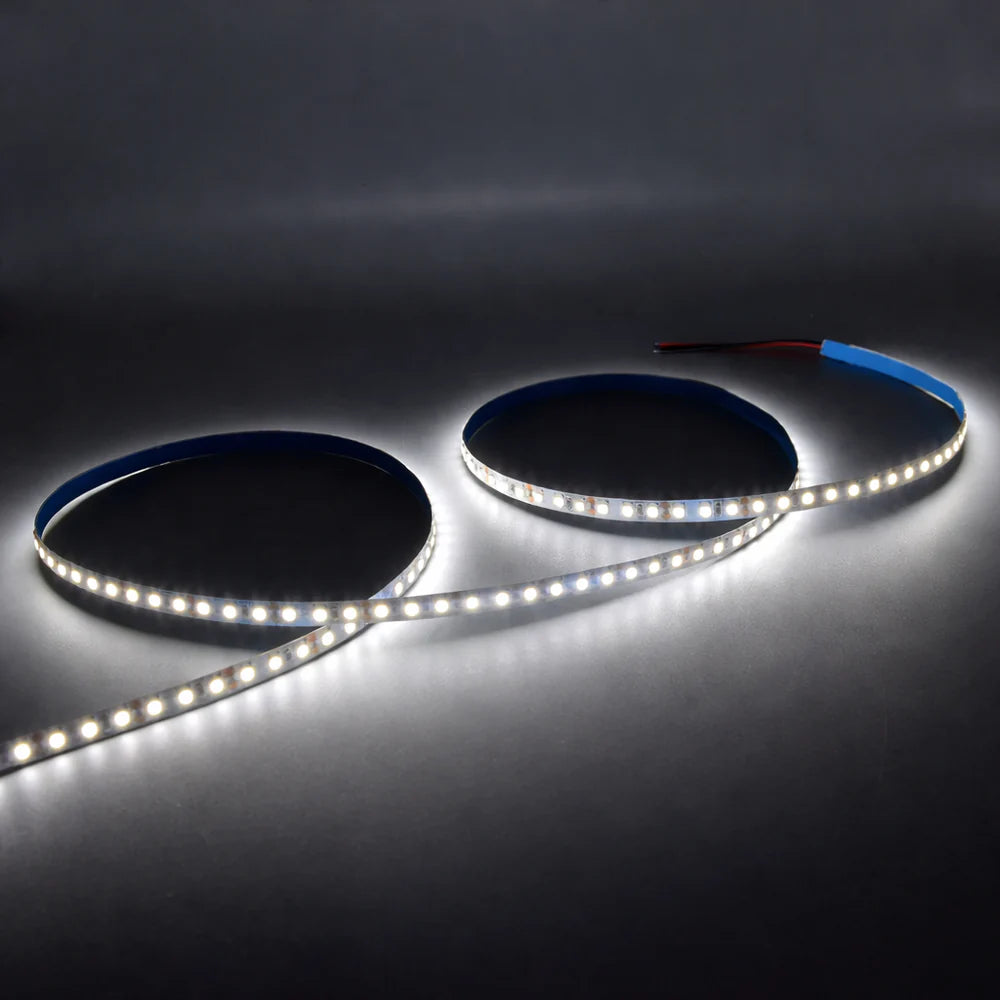 DC24V SMD2835 Single Color LED Strip Light | 5M | 120 LEDs/m | 8mm PCB | High Brightness Low Voltage LED Tape | IP00 / IP67 | Warm White / Natural White / Cool White / Blue / Red / Ice Blue / Golden Yellow | for Mirror, Kitchen Cabinet, Bedroom