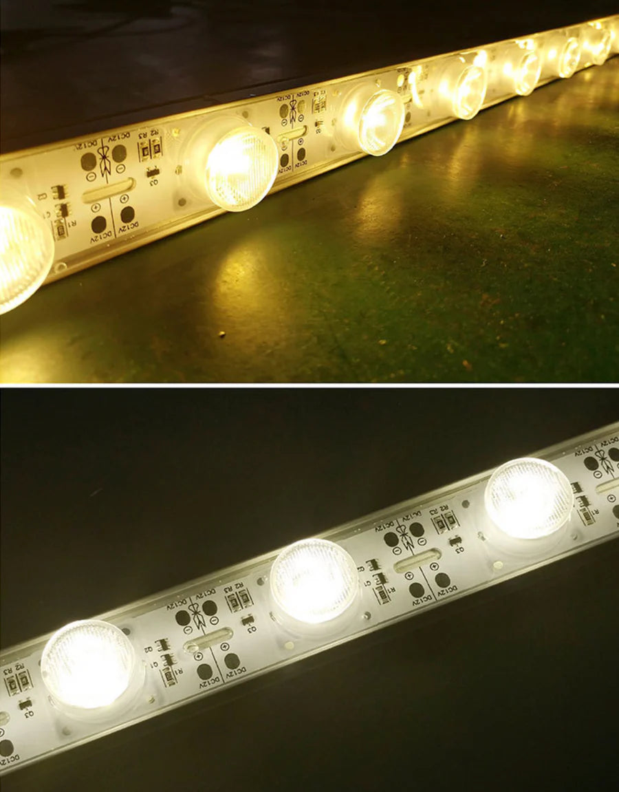 LightingWill 0.5M DC12V High Brightness Rigid LED Strip Light – 22W | SMD3030 18LEDs/M | 25mm PCB | Warm White / Natural White / Daylight White / Cool White | IP00 / IP65 | for Side-Emitting Light Box | 10 / 50PCS