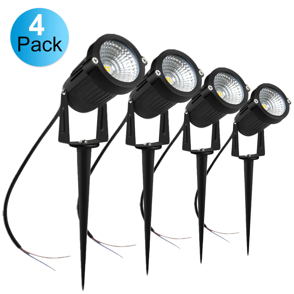 LightingWill All-in-One Low Voltage Landscape Lighting Kit - Smart Transformer | 6 / 8 Pack Landscape Lights | 3000K Warm White | IP65 Waterproof | Outdoor Lights for Yard Garden Pathway