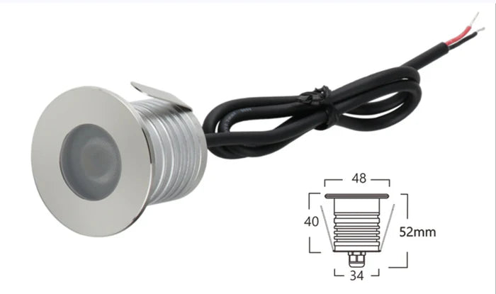 3W Single LED Underwater Lights – DC 12V / 24V Low Voltage | 3W | 304 Stainless Steel Round Submersible Lights | IP68 Waterproof | Warm White / Neutral White / Cool White for Pool, Fountain & Garden Landscape Lighting | 8 / 10-Pack