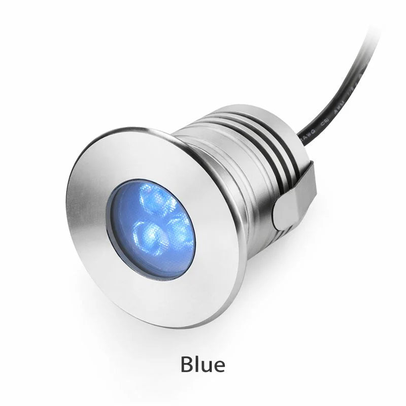 3W 3-LED Underwater Pool Lights – DC 12V / 24V Low Voltage | 3W | Stainless Steel & Aluminum Submersible Lights | IP68 Waterproof | Red / Green / Blue / 3000K / 4000K / 6000K for Pool, Fountain & Pond Lighting |  8 / 10-Pack