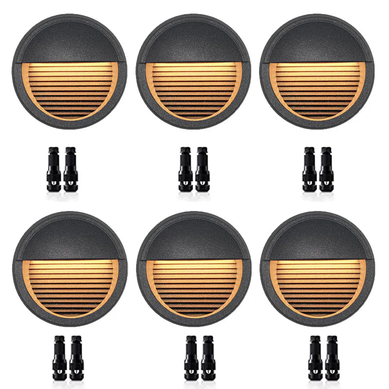 Low Voltage LED Deck Lights Kit - 3000K Warm White | 6 / 8 Pack Fence Lights with Transformer Photocell Sensor | IP67 Waterproof | Outdoor Lights for Walkway Stair Post Railing