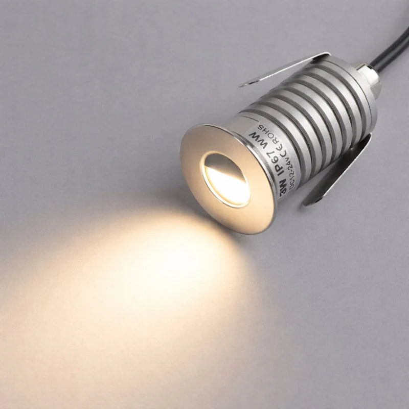 8/10-Pack Low Voltage LED Step Lights – 45° Beam Angle | 1W / 3W | 3000K / 4000K / 6000K Optional | DC12–24V | IP67 Waterproof Stainless Steel Inground Lights with Anti-glare Half Moon Lens for Deck, Pathway & Stair Lighting