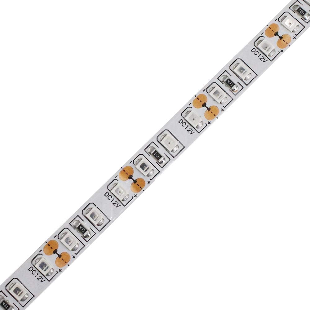 LightingWill DC12V 5Meter/16.4ft 48W SMD3528 600LEDs Infrared 940nm High Intensity 8mm Wide White PCB Flexible IR 940nm LED Strips 120LEDs 9.6W Per Meter, Non-Waterproof