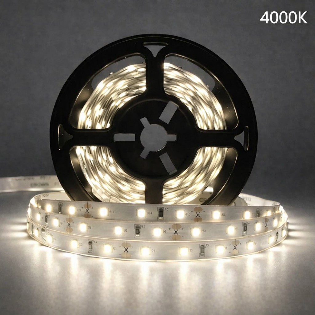LightingWill DC12V SMD5050 Full Spectrum LED Strip Light 60LEDs/m 300 LEDs 12W/m, CRI 97+ High Bright LED Tape 2700K–6500K, 10mm PCB IP00/IP67 for Mirror, Cabinet, Bedroom Lighting, 5/50M
