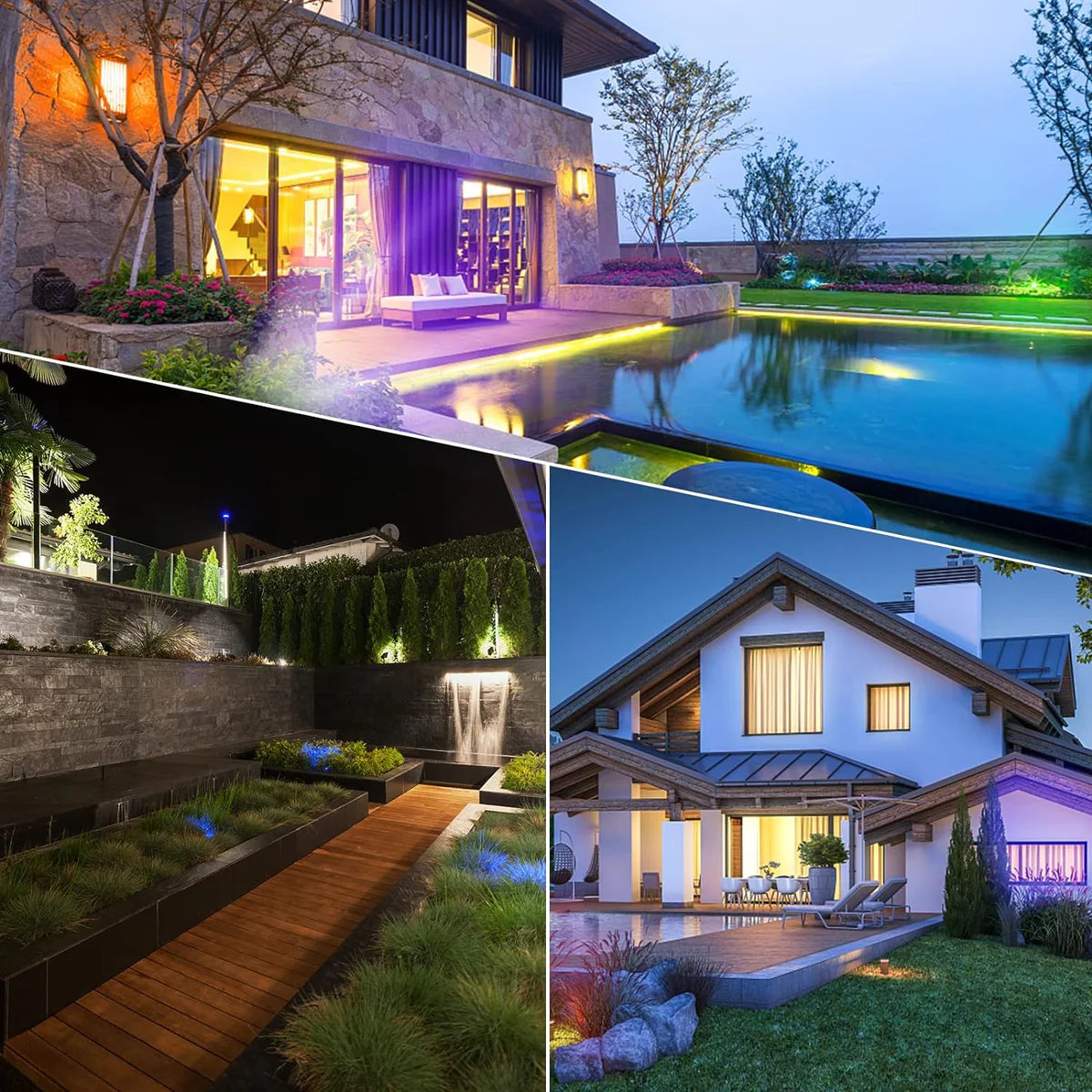LightingWill 5W Low Voltage RGBWW Inground LED Well Lights – DC 12V–24V | 6 / 8-Pack | RGB + 3000K Warm White | IP65 Waterproof | Outdoor Landscape & Ground Lighting for Garden, Yard & Driveway